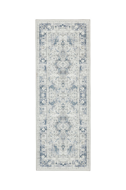 Freyja Vintage Washable Rug Blue