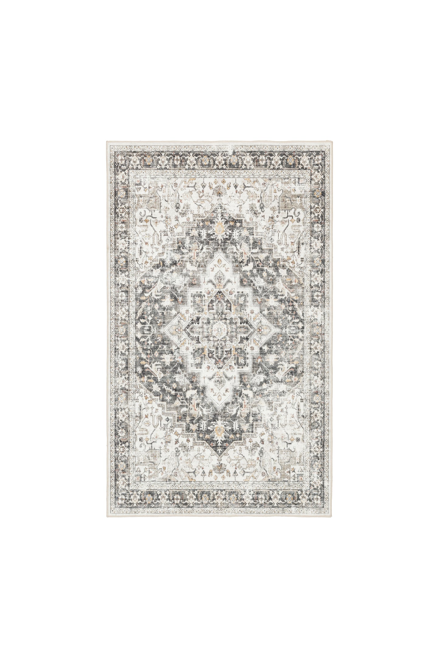 Freyja Vintage Washable Rug Brown