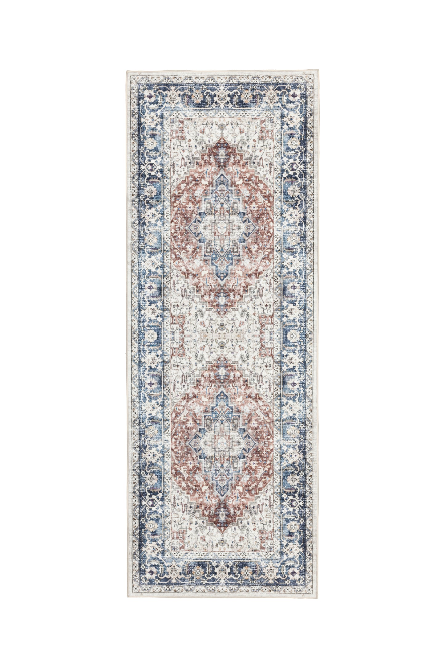 Freyja Vintage Washable Rug Red