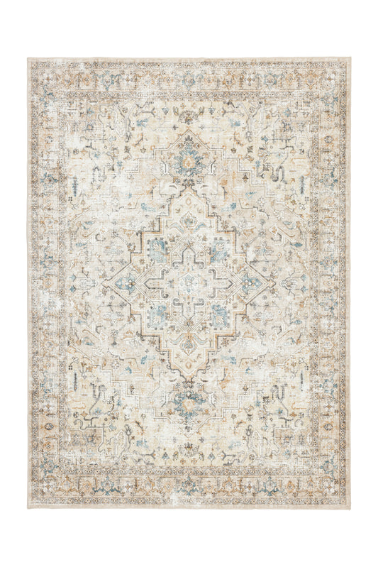 Freyja Vintage Washable Rug Beige