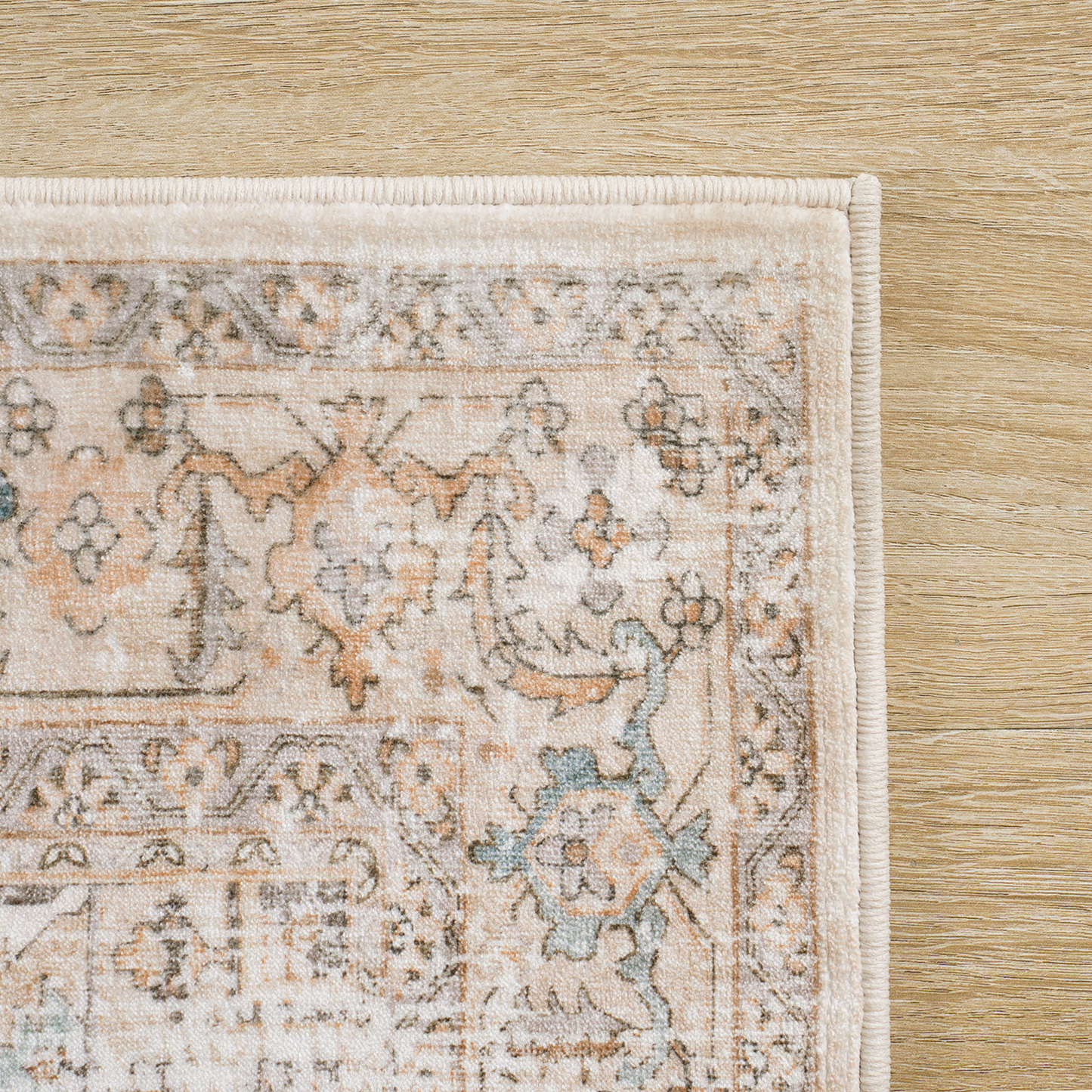 Freyja Vintage Washable Rug Beige